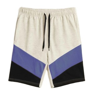 Pantalones Cortos Deportivos Casuales para Hombre con Paneles Geométricos en Bloques de Color, Cintura con Cordón, Estilo Deportivo, Tiro Medio, Transpirables, para Gimnasio, en Verde Oliva, Turquesa y Negro - Product Image 5