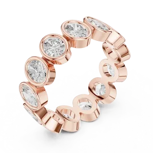 Anillo de Eternidad con Diamantes Cultivados en Laboratorio, Corte Pera, Estilo East West, Oro Sólido de 10K, 14K, 18K, Unisex, 6.40 CTW, Color E, Diseño Festoneado, Regalo de Lujo - Product Image 6