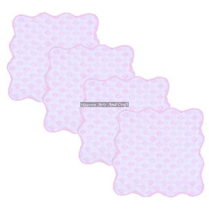 Customized Gift Scallop Napkins for Restaurants Hotel Restaurant Use Wholesale High Quality Wood <b>Block</b> Print Colored Scallop - Product Image 2