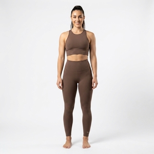 Conjunto Deportivo de Dos Piezas para Mujer, Sujetador Deportivo de Cuello Alto y Leggings de Cintura Alta, Ropa Deportiva para Yoga y Ejercicio - Product Image 4