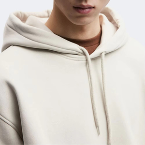 Wholesale Custom Luxury Acid Washed Embroidered Hip Hop <b>Hoodie</b> No <b>String</b> Men Blank 100% Cotton Regular Fit Heavyweight - Product Image 3