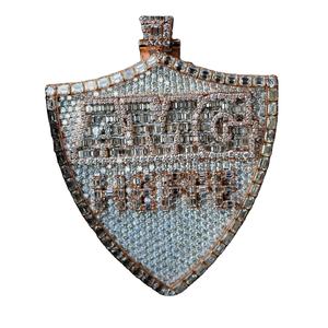 Pendentif Lettre Personnalisé, Moissanite Naturelle VVS1 Taille Baguette, Pendentif Hip Hop Personnalisé, Moissanite Certifiée GRA, Pendentif Breloque Homme - Product Image 1