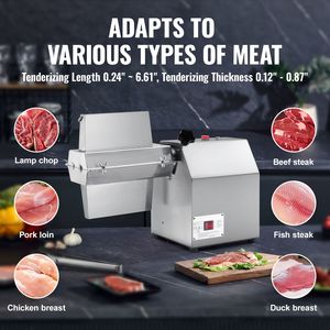 Tenderizzatore Elettrico Professionale in Acciaio Inox 304 da 750W con Spazzola per la Pulizia e Vassoio per Polpette - Product Image 4
