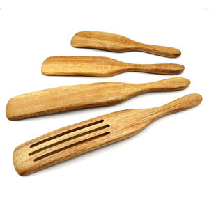Ustensiles de cuisine en bois tendance pour la préparation des repas, spatules en bois multi-usages, accessoires de cuisine - Product Image 5