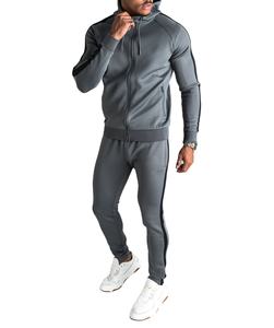 Última tendencia moda Puff impresión al por mayor de alta calidad sudaderas con capucha pantalones de chándal con cremallera completa hombres y mujeres chándal deportivo - Product Image 2