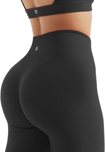 Women's <b>Crop</b> <b>Top</b> and Shorts Set Lace Trim Quick Dry Spandex/Nylon Elastic Waist High-Waisted 2-Piece - Product Image 5