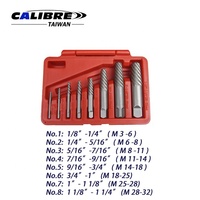 TAIWAN CALIBRE Ensemble de 8 extracteurs de vis à spirale manuels (avec tige sablée) – Outil de démontage facile personnalisable OEM