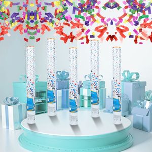 Cannone Spara Coriandoli Blu da 30 cm con 15g di Carta Rotonda per Striscioni Festivi - Product Image 3