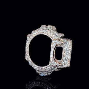 Boîtier de montre personnalisé plaqué or, style hip-hop, serti de diamants, 40, 42, 44 mm, cadeau pour elle - Product Image 2