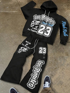 Men's High Quality Reversible 100% Cotton <b>Tracksuit</b> Eco-Friendly Windproof with 340 GSM Grey Solid Pattern Winter <b>Tracksuits</b> - Product Image 6