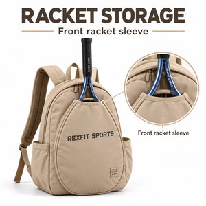 Bolsa Deportiva Personalizada con Estampado, Mochila para Raqueta de Squash con Soporte Frontal para Raqueta, Correas de Hombro de Malla y Bolsillos Laterales - Product Image 4