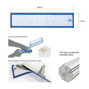Mopa Plana de Microfibra (50 cm de Ancho), Duradera, Alta Tasa de Deshidratación, Absorción en <10s, para Uso en el Hogar y la Oficina - Product Image 1