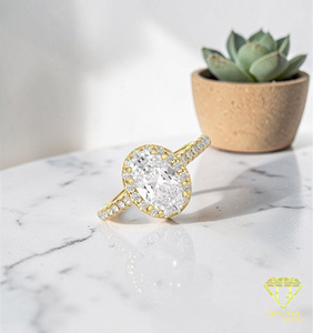 Manufacturer Luxury Women Promise <b>Ring</b> 925 Sterling Silver VVS Moissanite Diamond Rhodium Plated <b>Fine</b> Jewelry - Product Image 3