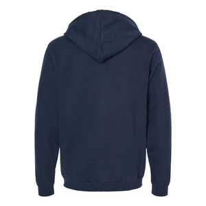 Sweat-shirt à capuche zippé en molleton bleu marine pour homme, coupe classique, couleur unie, avec poche avant, vêtement décontracté - Product Image 5