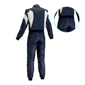 Traje de Carreras de Manga Larga para Hombre, Azul Marino, Blanco y Verde Azulado, Cortavientos, para Motociclismo y Automovilismo, para Todas las Estaciones - Product Image 5