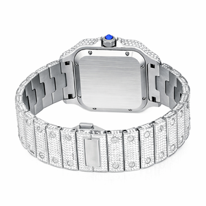 Reloj de Moissanita Iced Out al por Mayor, Plata 925, Acero Inoxidable, Corte Brillante Redondo, Diamantes de Moissanita E VS1, Directo de Fábrica - Product Image 1