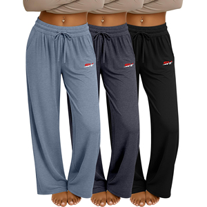 Pantalones Deportivos de Mujer Estilo Vintage con Cordón en la Cintura, Pantalones de Chándal de Forro Polar Lisos con Estampado Personalizado - Product Image 1