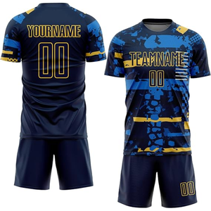 ชุดยูนิฟอร์มแบบซับลิเมชั่นพร้อมชุดกีฬาขายส่ง เสื้อฟุตบอลแบบกำหนดเองสำหรับผู้ชาย ชุดเสื้อฟุตบอล ชุดยูนิฟอร์มแบบซับลิเมชั่น - Product Image 4