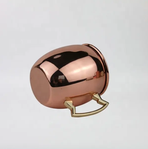 Mug à bière en acier inoxydable massif, plaqué cuivre, King International Moscow Mule - Product Image 5