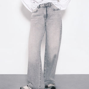 Venta al por Mayor de Jeans de Mezclilla Transpirables a la Moda para Mujer, con Detalle de Lazo, Ropa de Diseñador Personalizable, Proveedor de Exportación de Ropa Urbana - Product Image 6