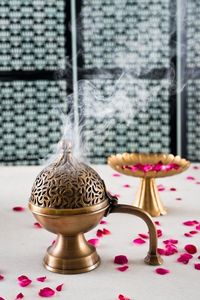 Brûleur d'encens en métal de luxe, artisanat haut de gamme, porte-arôme décoratif, adapté à la maison, au temple, au bureau - Product Image 5