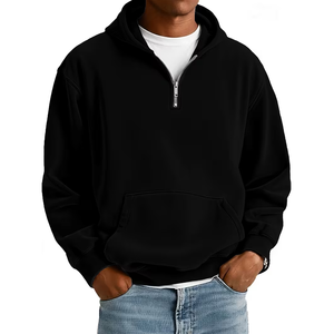 Sweat à capuche zippé pour homme de qualité supérieure, durable, prix de gros, coupe classique, couleur unie, pull décontracté en molleton 100% coton - Product Image 1