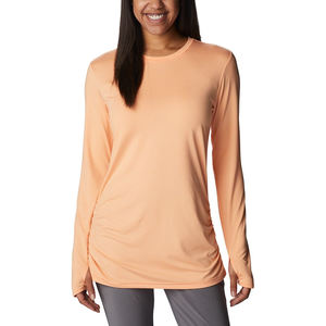 T-shirt pour femmes, style hip-hop, grande taille, manches longues, logo personnalisé, 100% coton, léger et respirant - Product Image 1