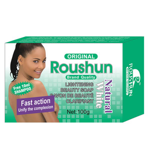 <span class=keywords><strong>Savon</strong></span> de beauté éclaircissant naturel ROUSHUN 100g - Formule unifiante <span class=keywords><strong>rapide</strong></span> pour le teint avec shampooing offert - Product Image 1