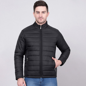Nardon Apparel Custom Popular Choice Acolchado Poliéster Frente Invierno Chaqueta con capucha Casual Negro Ligero Algodón Relleno Puffer - Product Image 3