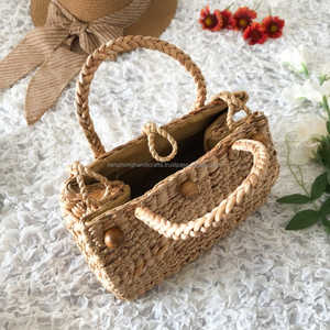 Bolso de mano tejido con jacinto de agua Natural para mujer, moda de verano 2021, fabricante de Vietnam - Product Image 1