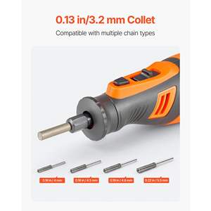5-Speed Cordless <b>Chainsaw</b> Sharpener 5000-30000 RPM Rechargeable <b>Handheld</b> Power Sharpeners 4 Sharpening Heads Angle Guide - Product Image 4