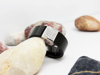 Cincin Tungsten Carbide dengan Panel Zirkonia Perak Berbentuk Kotak, Cincin Kawin Datar 8mm untuk Pria, Perhiasan Hitam Mewah Grosir