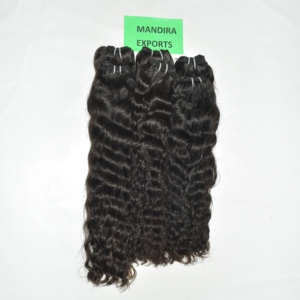 Raw <b>Hair</b> Wholesale Natural Black South Indian Temple <b>Hair</b> Deep Wave Deep <b>Curly</b> Blunt Cut Remy <b>Human</b> <b>Hair</b> <b>Extensions</b> - Product Image 3