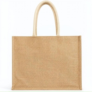 Sac fourre-tout réutilisable en toile de jute, imprimé vagues colorées, fermeture à bouton, cordon en ruban, pour le shopping, la plage, les courses, usage quotidien, femme, unisexe - Product Image 2
