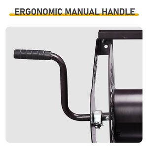 Enrouleur de tuyau d'arrosage mural en fer de 3/4 pouce, 173 pieds, pour jardin - Product Image 5