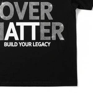 เสื้อยืดพิมพ์ลายขนาดใหญ่ประดับเพชรเทียม ผู้ชาย สกรีนโลโก้ได้ ผ้าคอตตอนหนา สตรีทแวร์ ฮิปฮอป Y2K ประกายวิบวับ เสื้อยืดใหม่ - Product Image 2