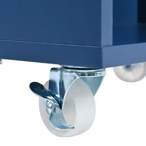 Isola da Cucina con Luci LED e Prese di Corrente, Tavolo Estensibile, 2 Carrelli in Vetro Scanalato su Ruote - Product Image 1