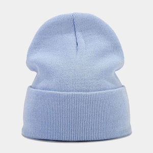 Nuevo Gorro de Punto Unisex con Puño, de Acrílico, para Invierno, Cálido, Holgado, con Bloques de Color y Botón - Product Image 4