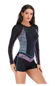 New Fashion Custom Sublimation Printed <b>Womens</b> Rash Guard Long Sleeve <b>Swim</b> & Surf <b>Shirt</b> Long Sleeve Factory Made Rash Guards - Product Image 4
