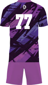 Conjunto Deportivo Clásico Morado para Hombre, Jersey Corto 100% Poliéster, Nueva Llegada, Uniformes de Fútbol - Product Image 3