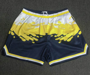 Pantalones Cortos de Baloncesto Personalizados de Malla Transpirable de Poliéster Sublimado con Bordado para Hombre, Estilo Hip Hop, con Logotipo - Product Image 1