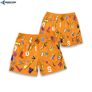 Shorts de bain de qualité supérieure, impression personnalisée, vêtements de plage, 100% polyester, séchage rapide, écologiques - Product Image 6