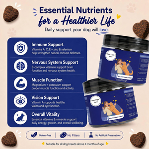 Masticables Blandos Multivitamínicos para Perros de Todas las Razas, 20/30 Unidades, Vitaminas y Minerales de Alta Proteína para el Apoyo Inmunológico, Absorción Rápida - Product Image 6