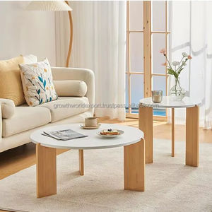 Affordable <b>Round</b> <b>Coffee</b> <b>Table</b> Set of Modern <b>Marble</b> Top Wooden Accent <b>Table</b> for Living Room Best Price Modern <b>Round</b> <b>Coffee</b> <b>Table</b> - Product Image 3