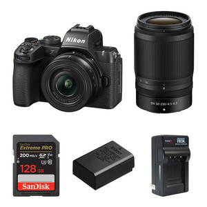 Appareil photo hybride Z50 II pour vlog avec objectifs 16-50 mm et 50-250 mm, double écran, économique - Product Image 1