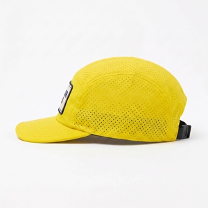Gorra Deportiva INJAE Amarillo Brillante, 5 Paneles, Transpirable, Impermeable, de Nailon, con Logotipo Bordado Personalizado, Unisex, para Actividades al Aire Libre - Product Image 2