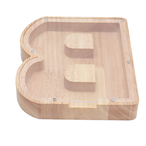 Hucha con Forma de Letra al por Mayor, Caja de Madera para Monedas con Ventana Acrílica Transparente, Regalo Creativo de Cumpleaños para Niños de Fábrica Vietnamita - Product Image 4