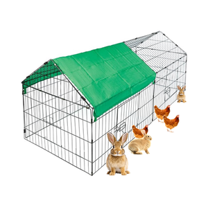 Grand poulailler Walk-in en métal pour élevage de volailles Poulet poulailler extérieur Parc pour animaux de compagnie Lapin Enclos pour arrière-cour Ferme - Product Image 1