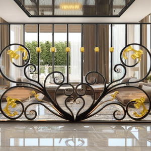 Rampe de balcon en fer forgé, rampe décorative extérieure personnalisée, fer forgé à la main, design moderne, finition durable avec revêtement en poudre - Product Image 4