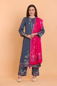 Safaa Brand Designer Viscose Woven Salwar Kameez Ladies <b>Kurta</b> Pant Set with Jacquard Dupatta Safaa kani <b>Women</b> Suits Material - Product Image 6